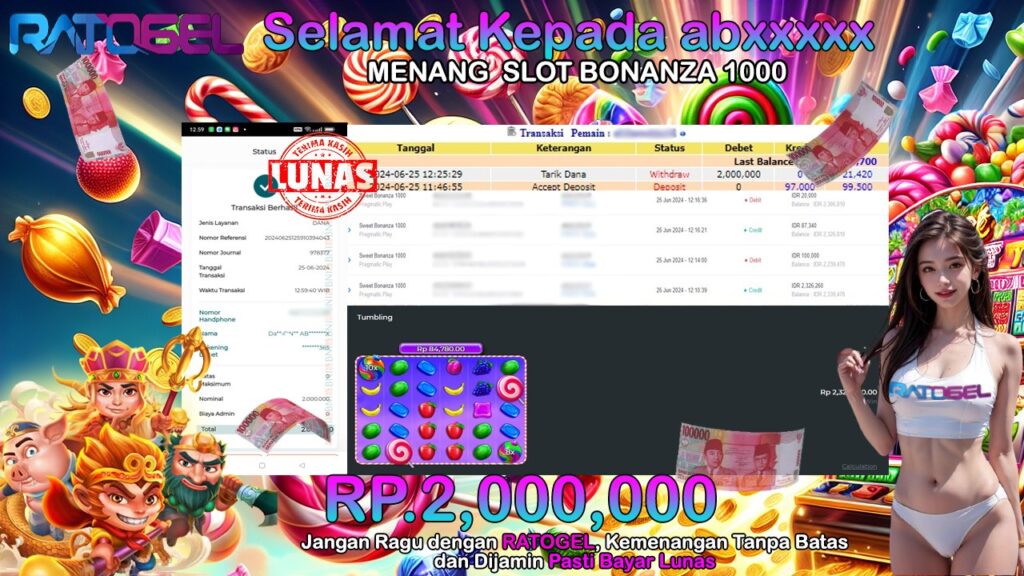 BUKTI JACKPOT SLOT SWEET BONANZA 1000 TERPERCAYA DI INDONESIA